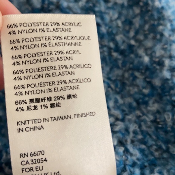 Free People Bff Cowl Neck Blue Marine Sweater Sz Small - Picture 7 of 13